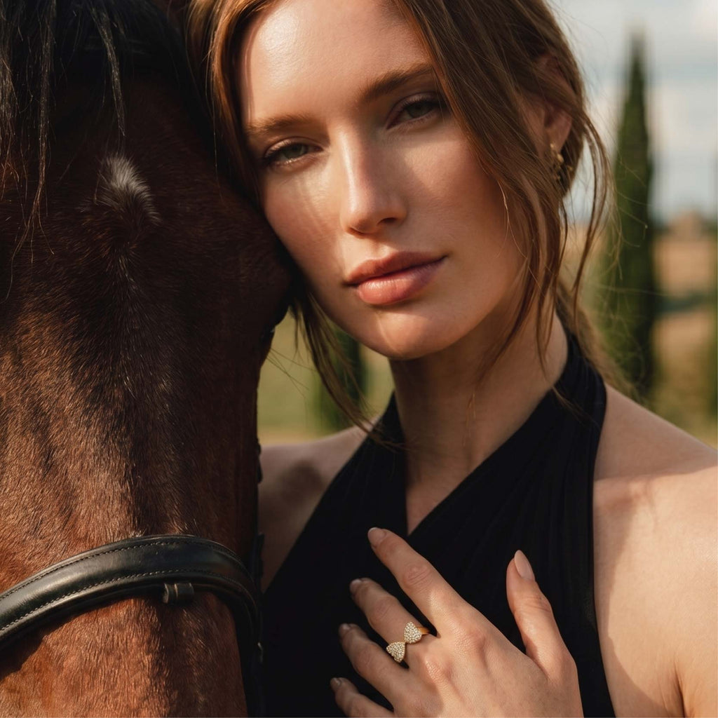 Double Heart Full-Set Ring