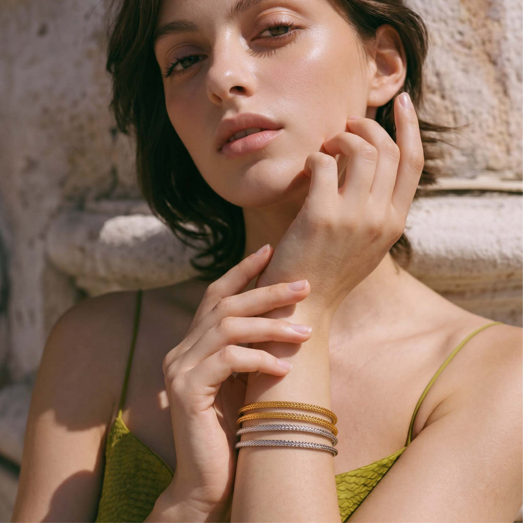 Italian Double Wrap Cuff Bangle
