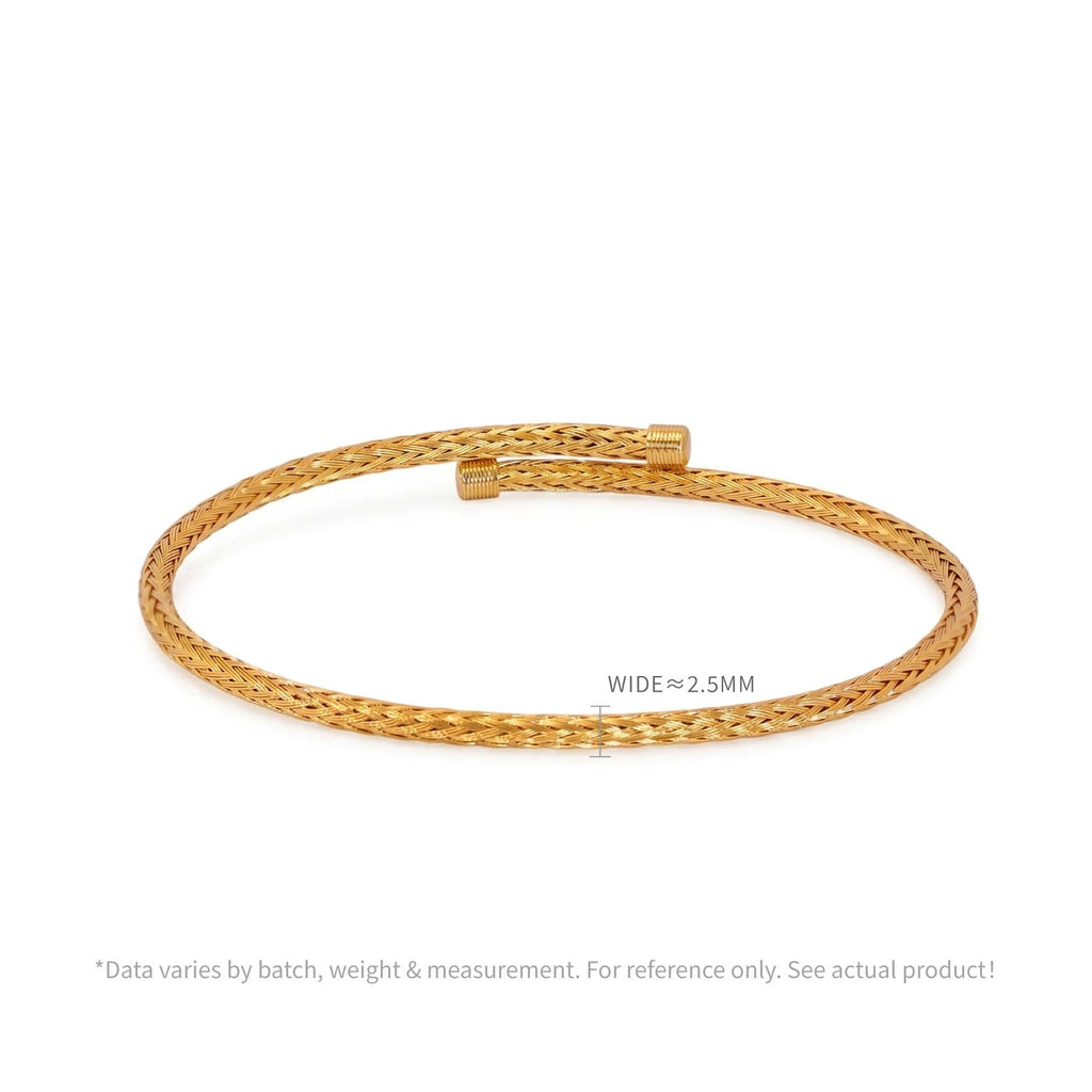 Italian Woven Open Cuff Bangle