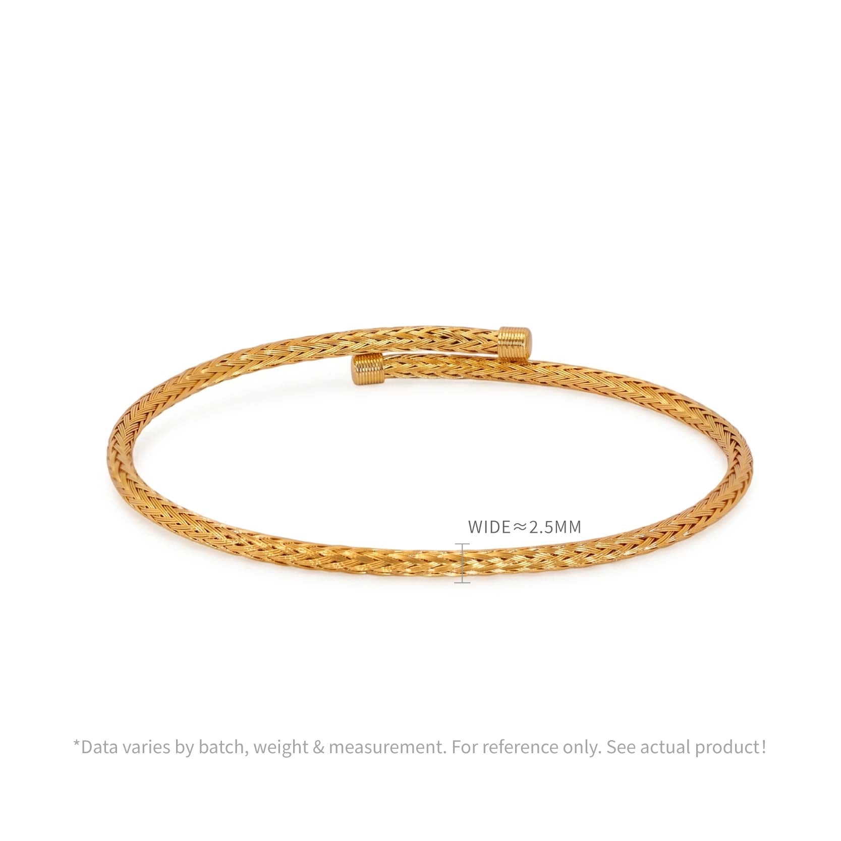 Italian Woven Open Cuff Bangle