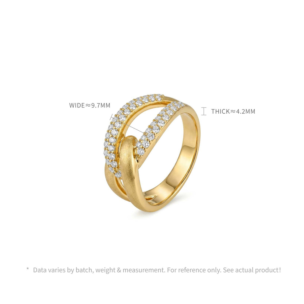 Crisscross Pavé Ring