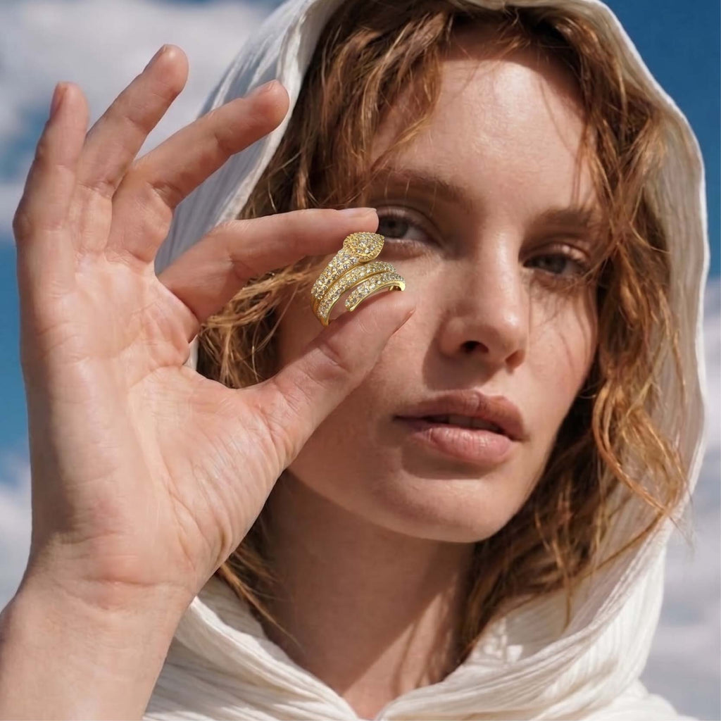 Pavé Snake Wrap Ring