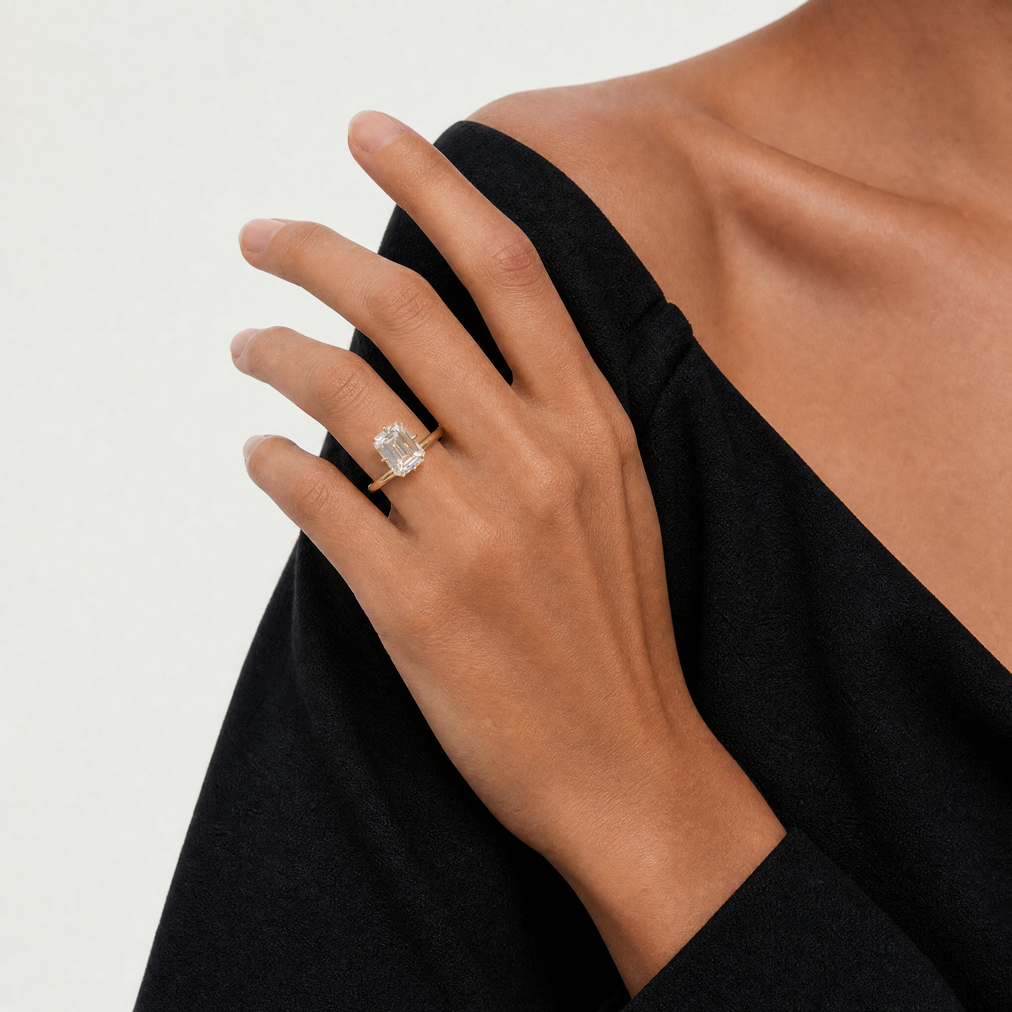 Emerald Cut Solitaire Ring