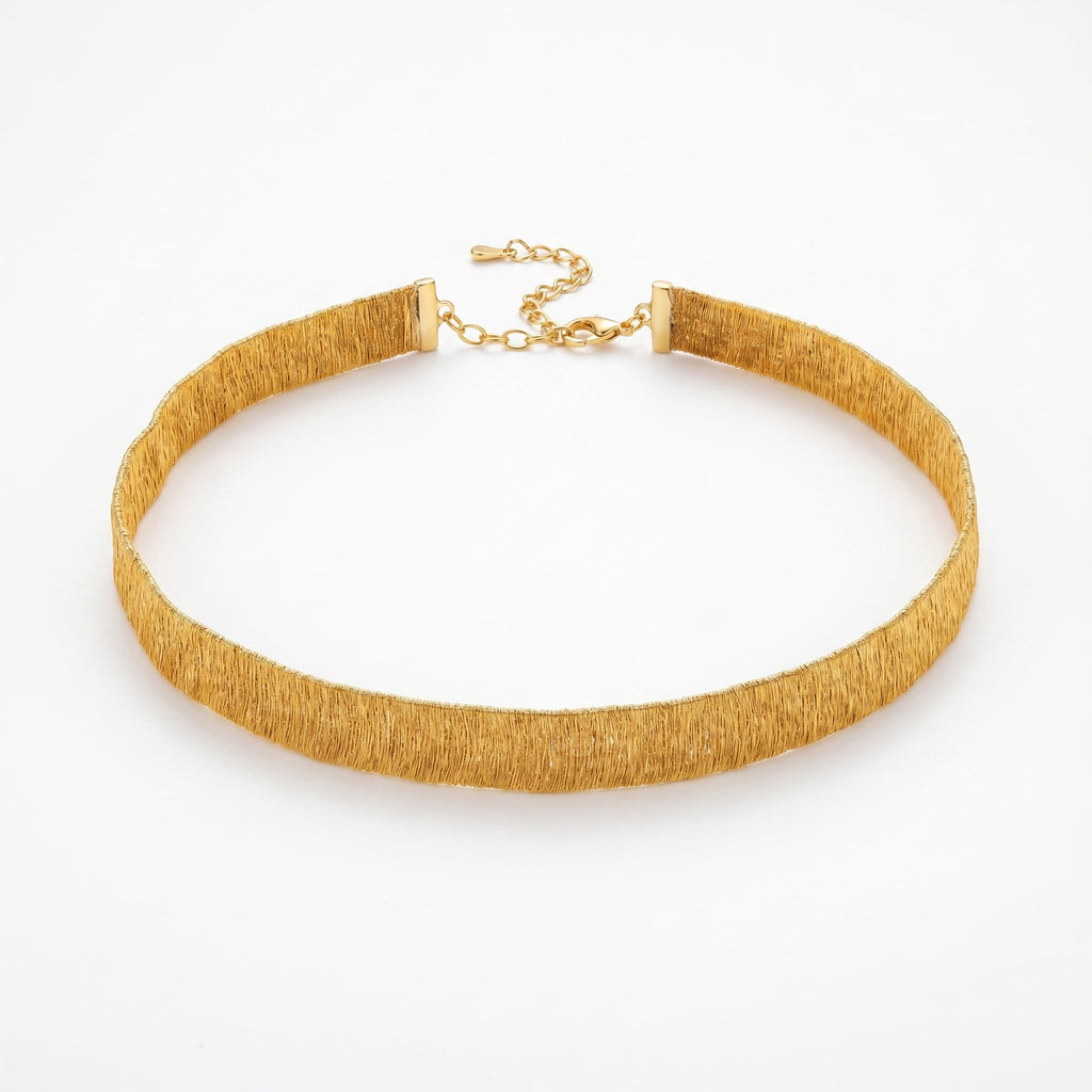 Velvet Brushed Wide Choker Necklace