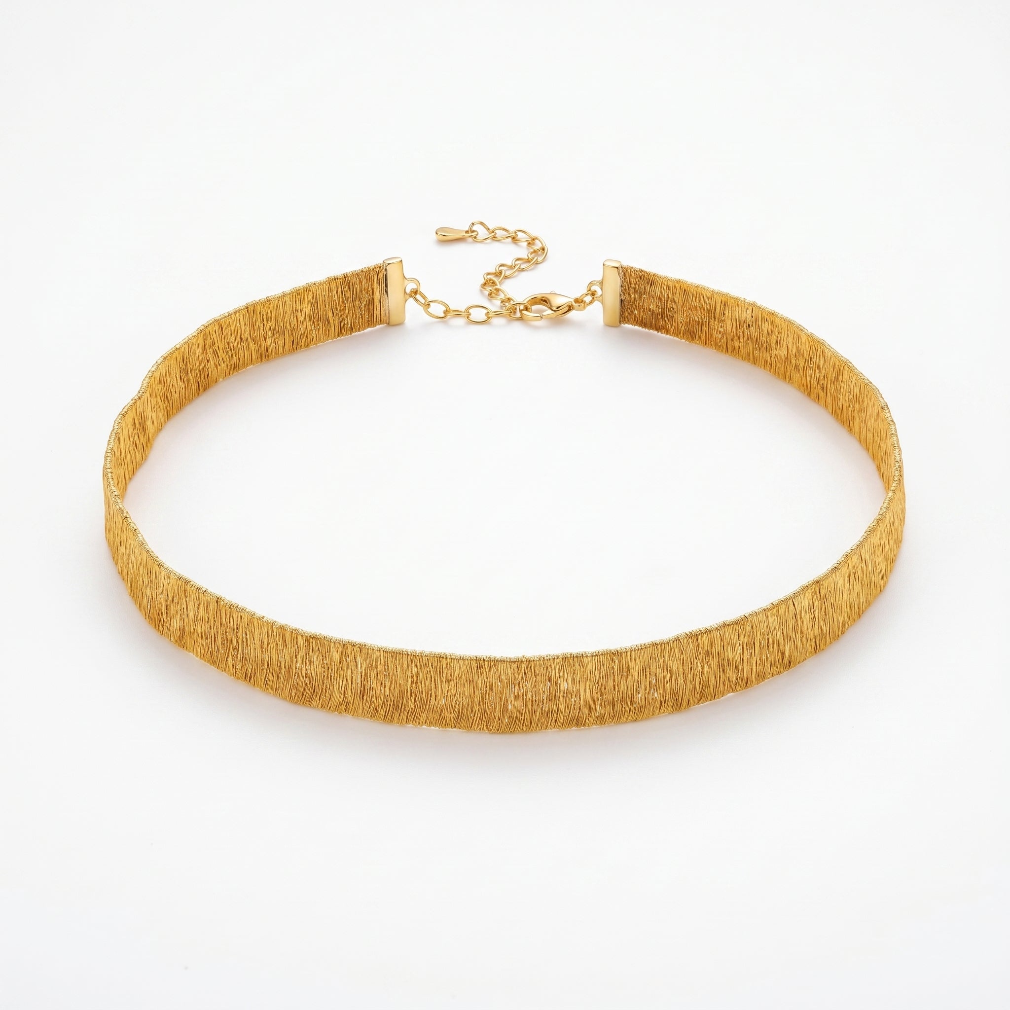 Velvet Brushed Wide Choker Necklace