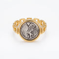 Ancient Coin Chain Link Ring