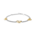 Gold Circle Charm Cuban Bracelet