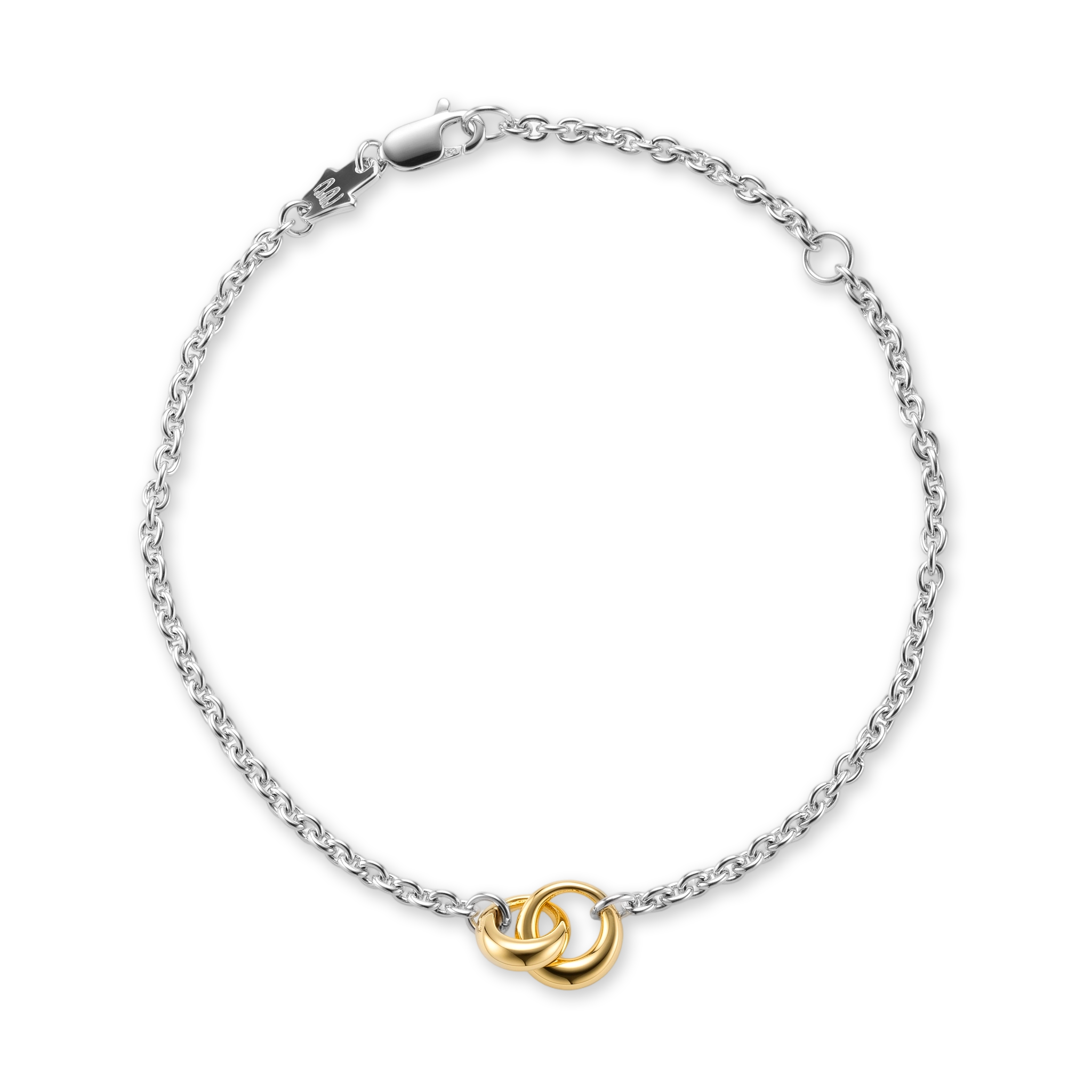 Interlocking Ring Cable Chain Bracelet