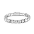 Large Asscher Pavé Tennis Bracelet