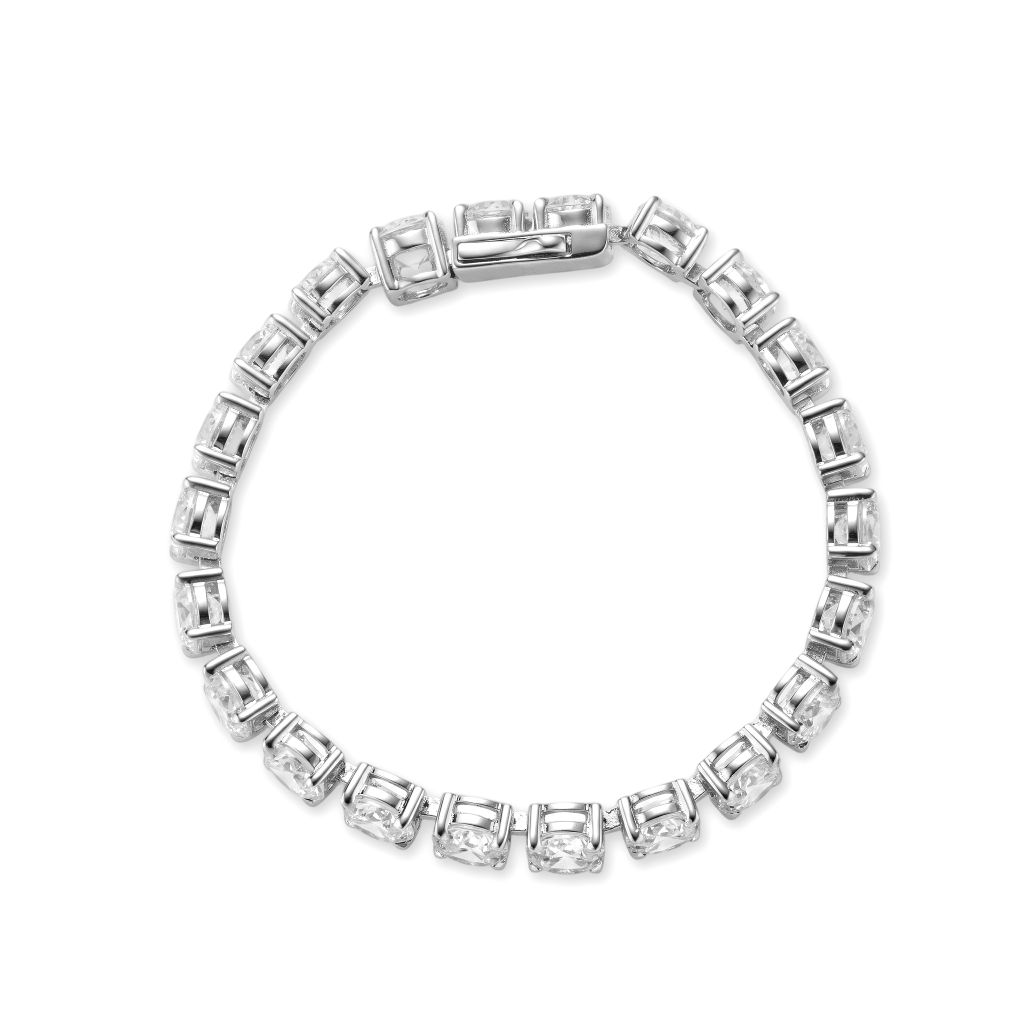 Large Round Pavé Tennis Bracelet