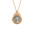 Iris Spinning Coin Pendant Necklace