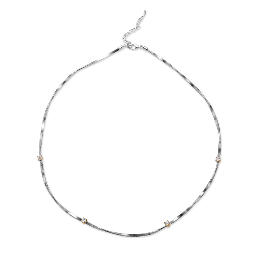 Herringbone Station Necklace