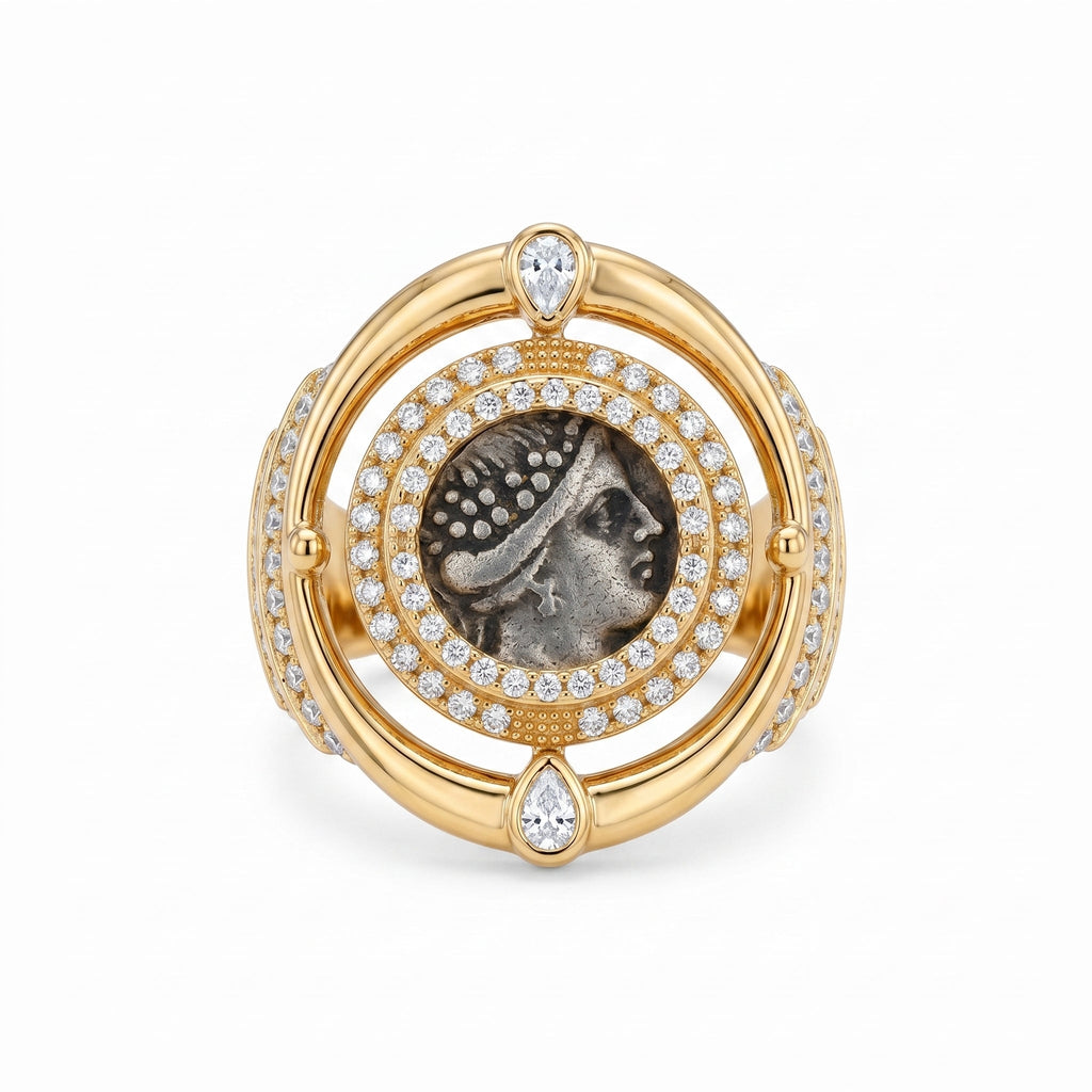 Amazon Warrior Spinning Coin Ring