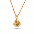 Polished Rope Chain Knot Ball Necklace