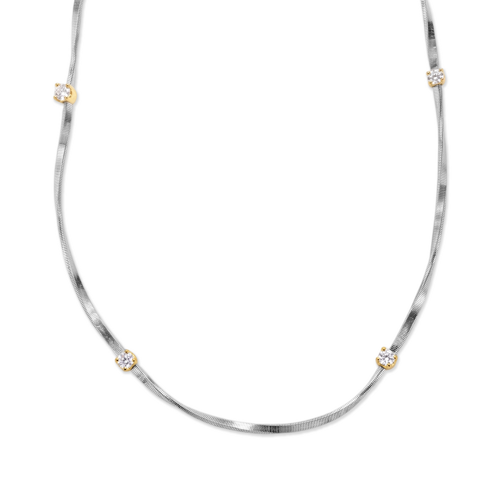 Herringbone Station Necklace