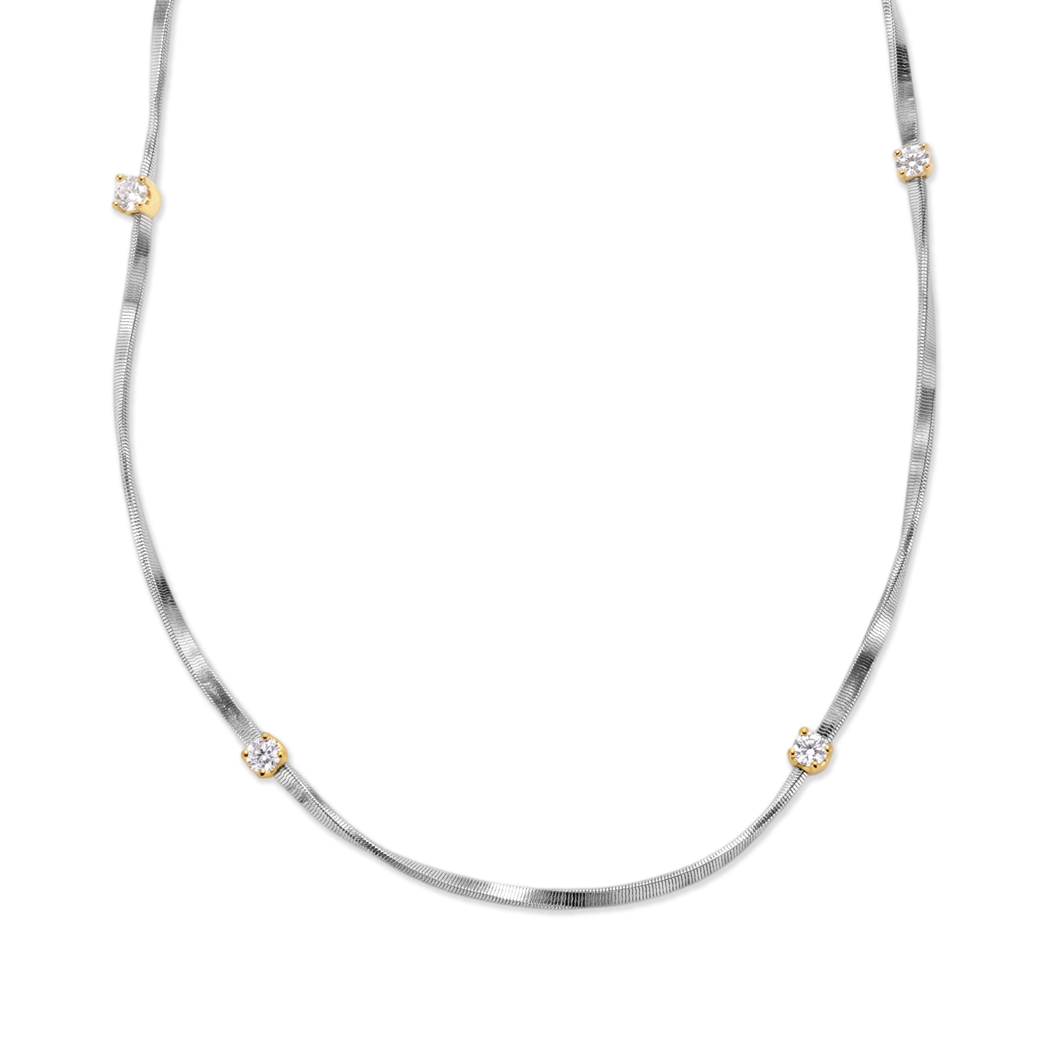 Herringbone Station Necklace