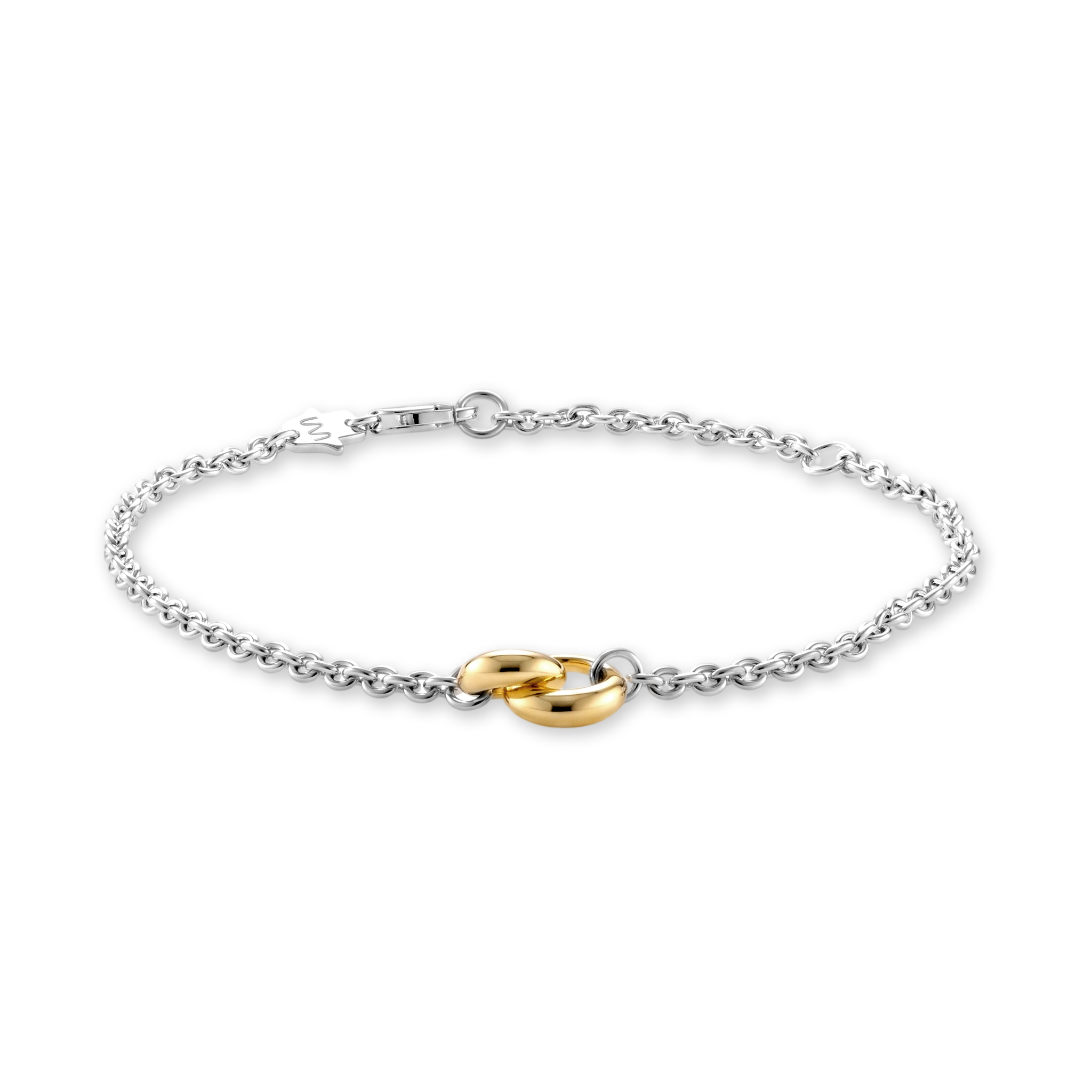 Interlocking Ring Cable Chain Bracelet