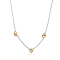 Triple Love Knot Station Necklace