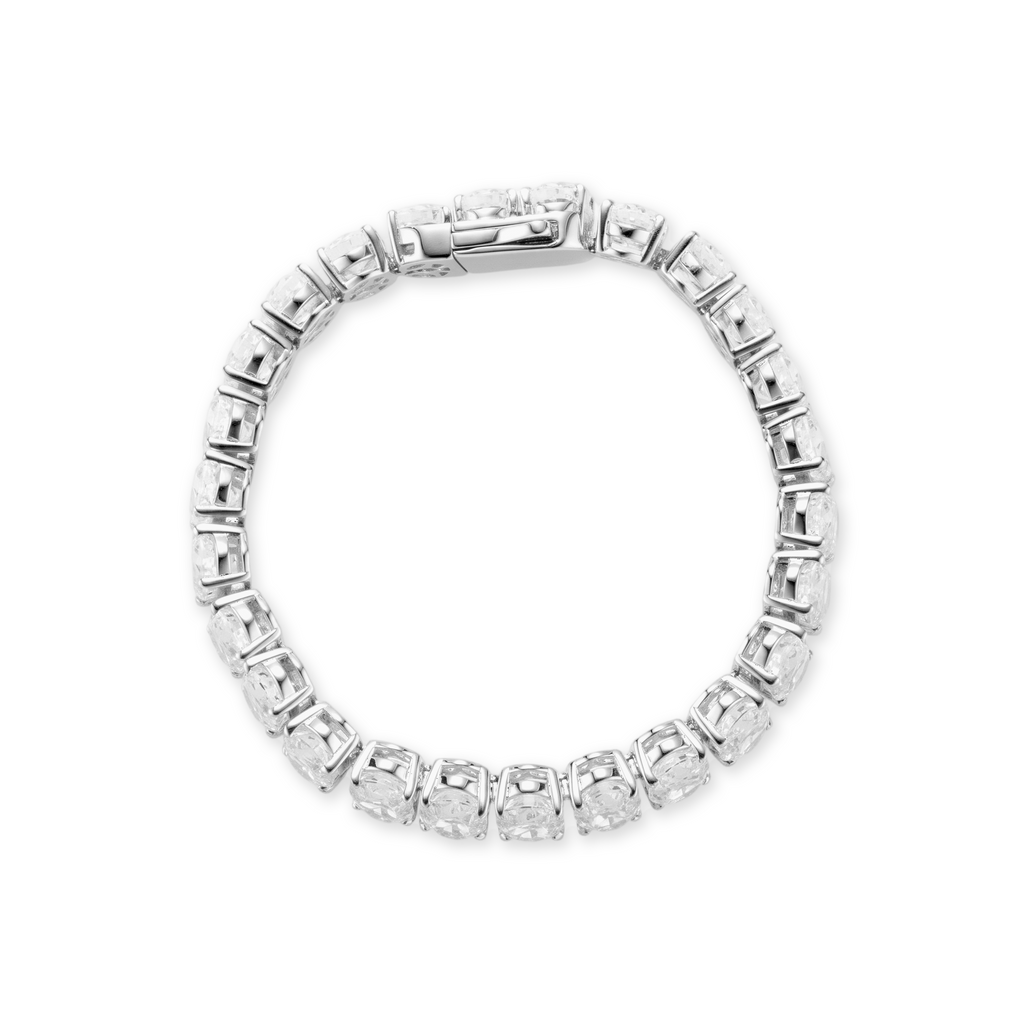 Large Oval Pavé Tennis Bracelet