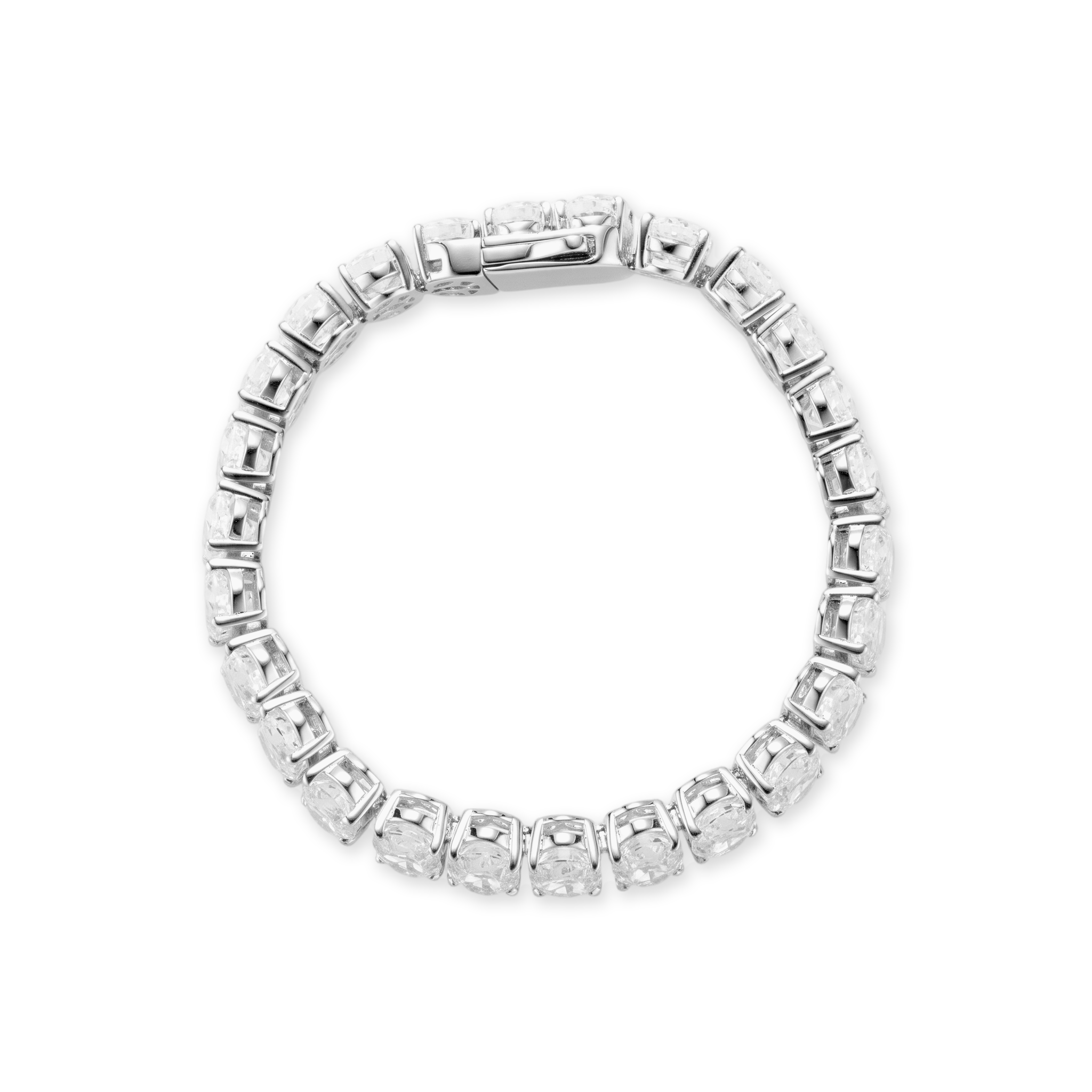 Large Oval Pavé Tennis Bracelet