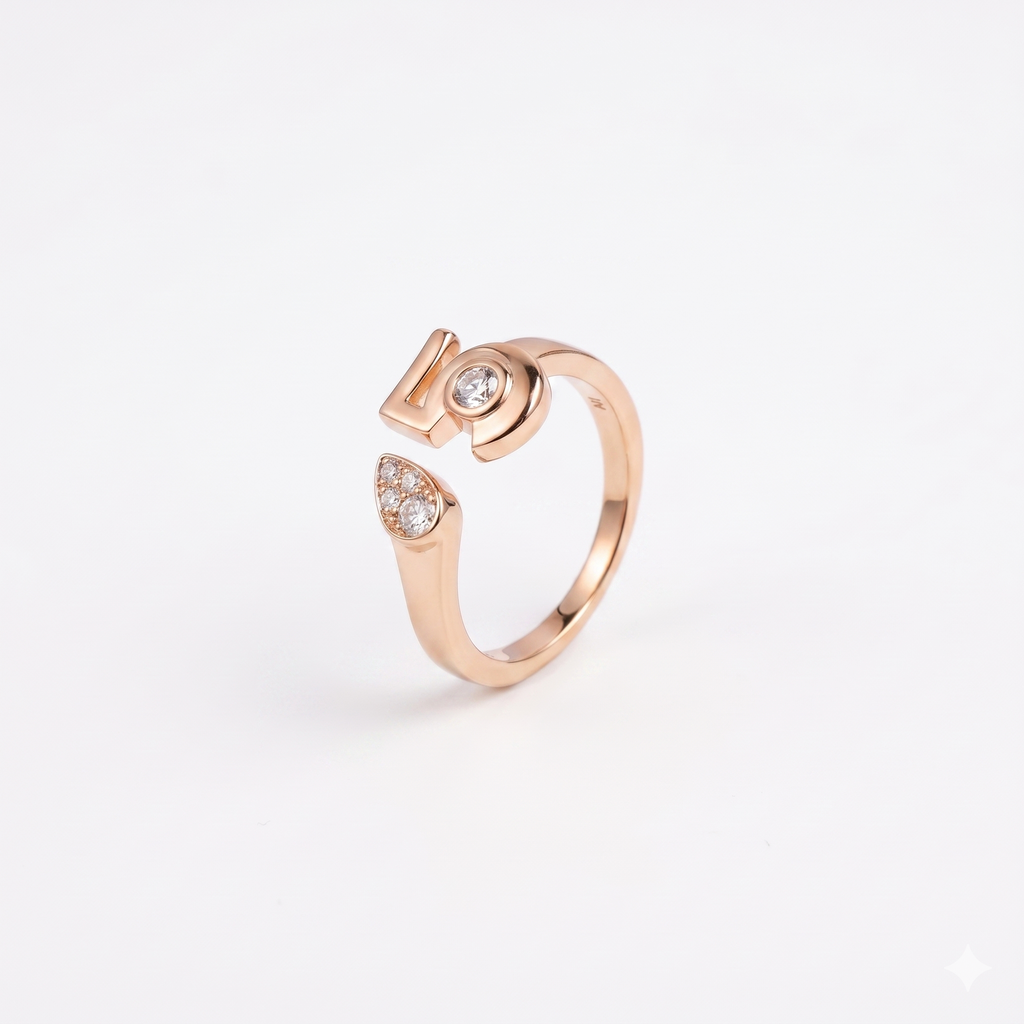 Geometric Cube CZ Open Ring