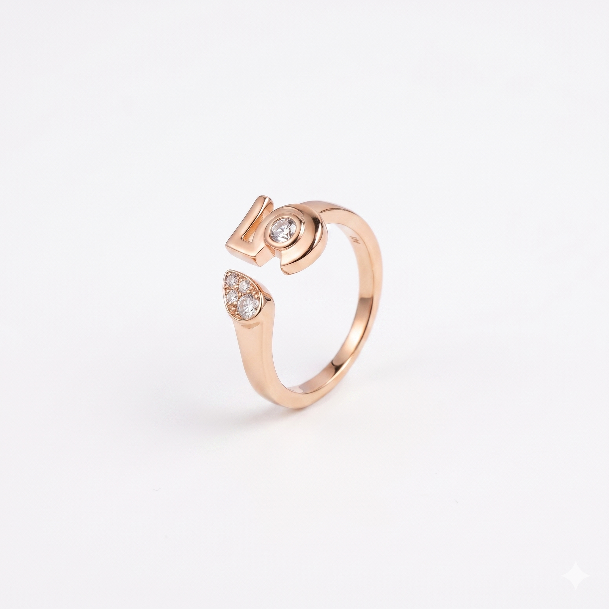 Geometric Cube CZ Open Ring