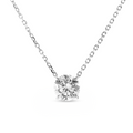 Floating Solitaire Pendant Necklace