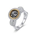 Lion Crest Square Signet Ring