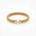 Popcorn Mesh Horseshoe Clasp Bracelet
