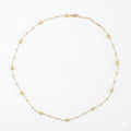 Brushed Bead Station Satellite Chain Necklace
